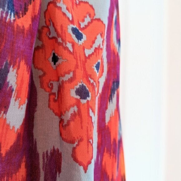 Charming charlie maxi dress ikat multicolored watercolor pattern size M @i - Picture 11 of 14